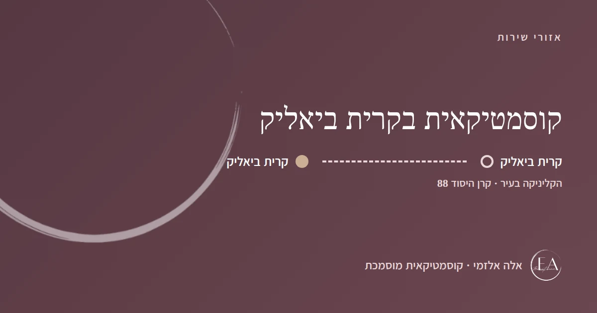 תרשים סכמתי: קוסמטיקאית בקרית ביאליק – הקליניקה בקרית ביאליק, קרן היסוד 88