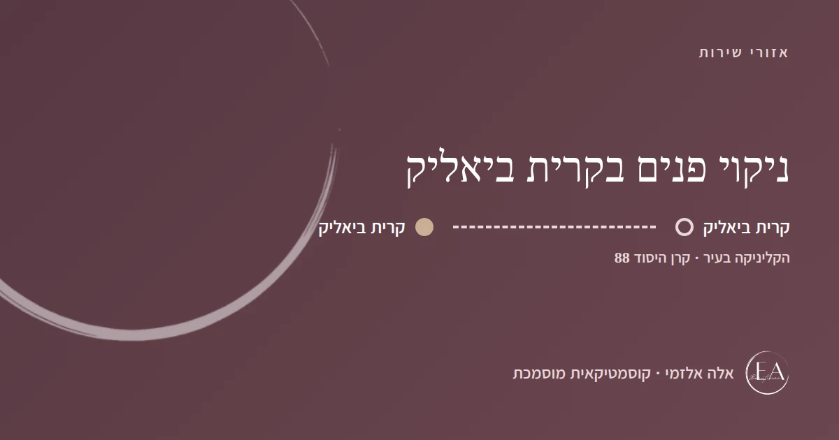 תרשים סכמתי: ניקוי פנים בקרית ביאליק – הקליניקה בקרית ביאליק, קרן היסוד 88