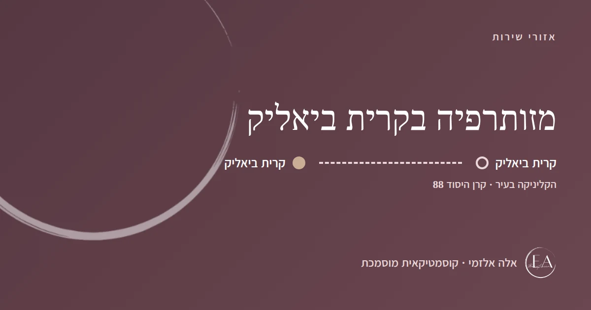 תרשים סכמתי: מזותרפיה בקרית ביאליק – הקליניקה בקרית ביאליק, קרן היסוד 88