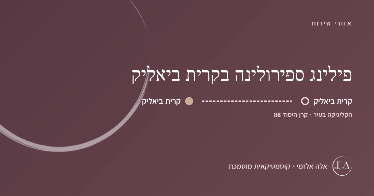 תרשים סכמתי: פילינג ספירולינה בקרית ביאליק – הקליניקה בקרית ביאליק, קרן היסוד 88
